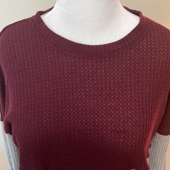 Large Comfy Knit Shirt CG.L.CG Color Block Pattern - Picture 2 of 6